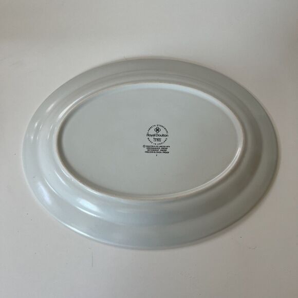 13" Vintage 1970s Oval Serving Food Platter by Royal Doulton Tangier Lambethware - Picture 4 of 5